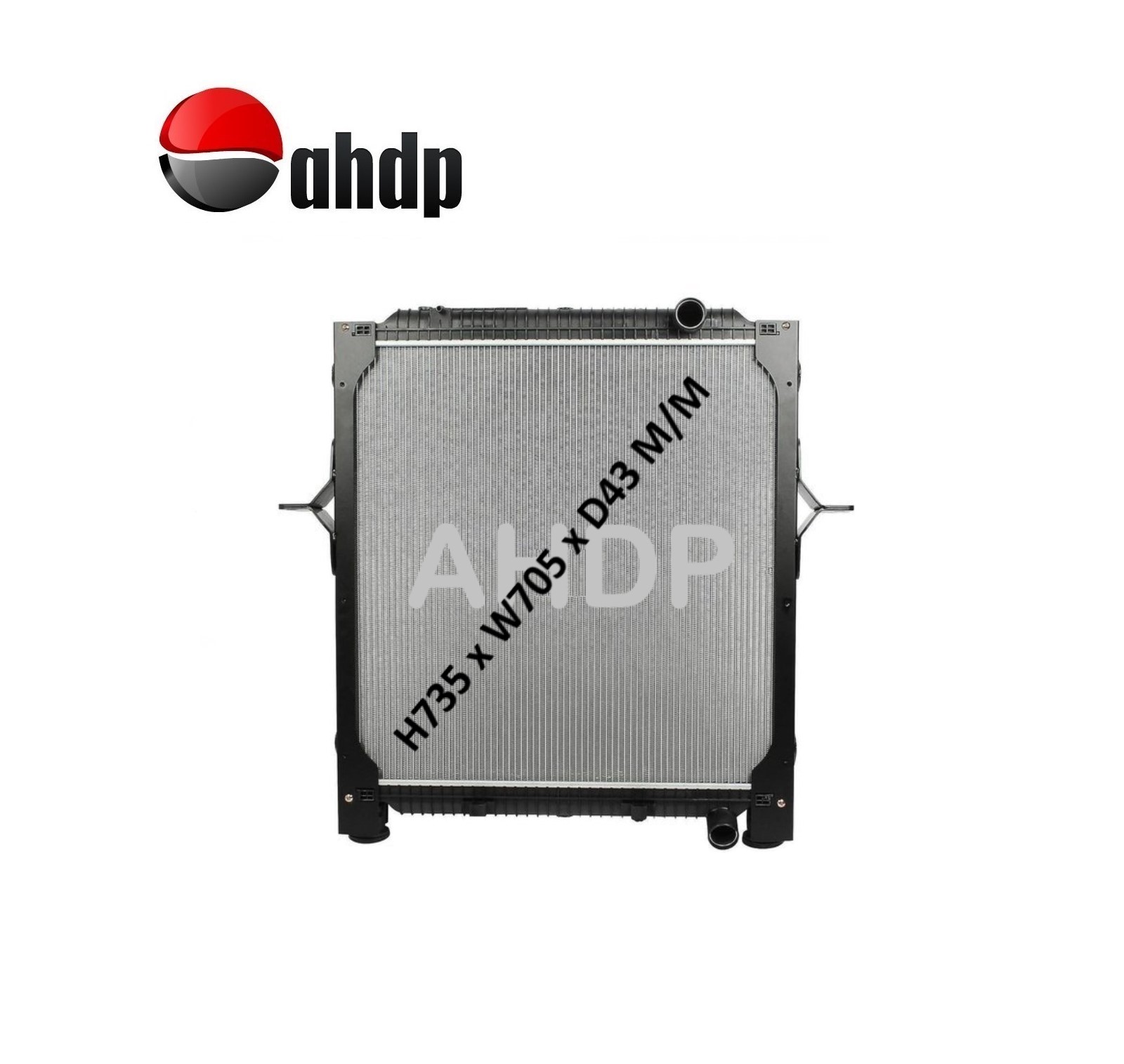 WATER RADIATOR H735 X W705 X D43 M/M VOLVO FE 240 280 320 - AHDP-VWR006