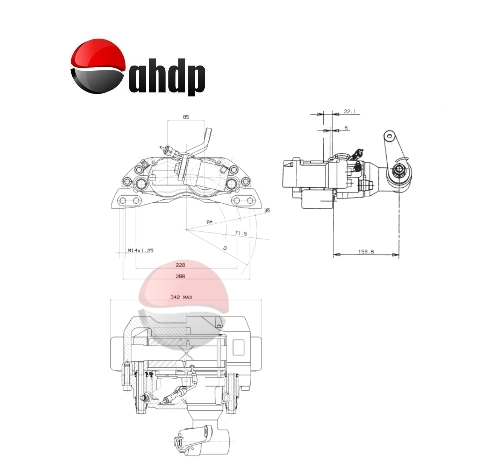 HYDROMECHANICAL CALIPER PFC 2 x 68 - BR0422567051