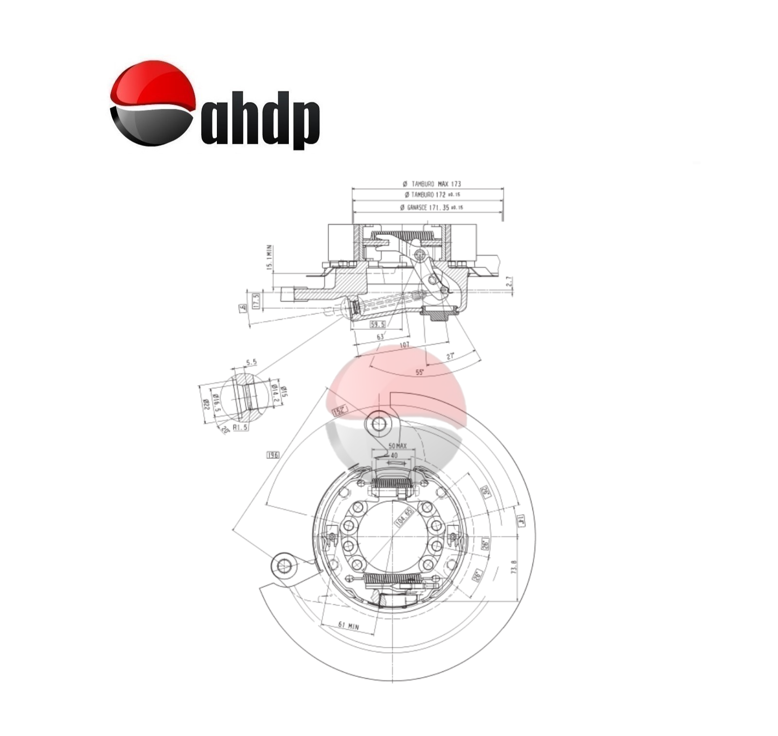DRUM BRAKE D.I.H Ø 172 - BR0422596077
