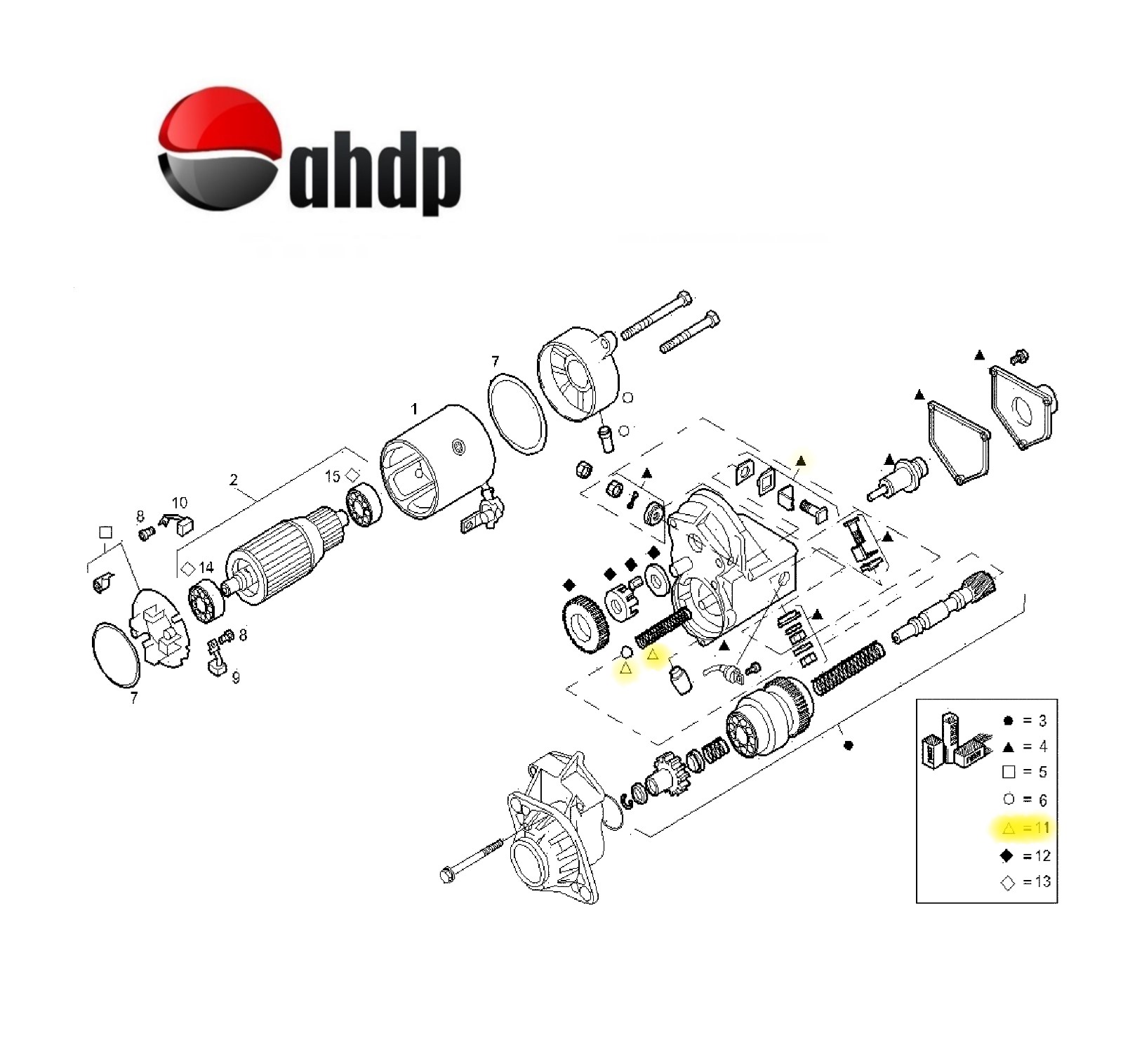 REPAIR KIT SPRING STARTER MOTOR IVECO - IV0242471378