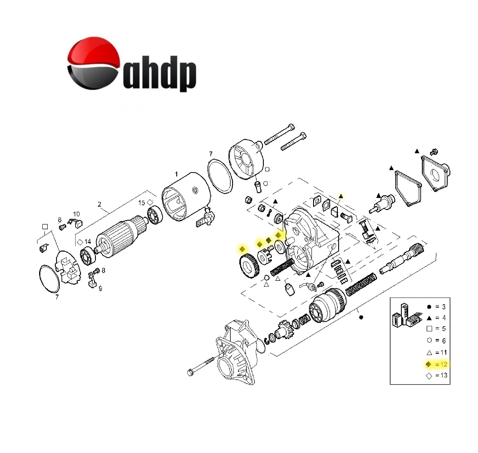 REPAIR KIT STARTER MOTOR IVECO - IV0242471750