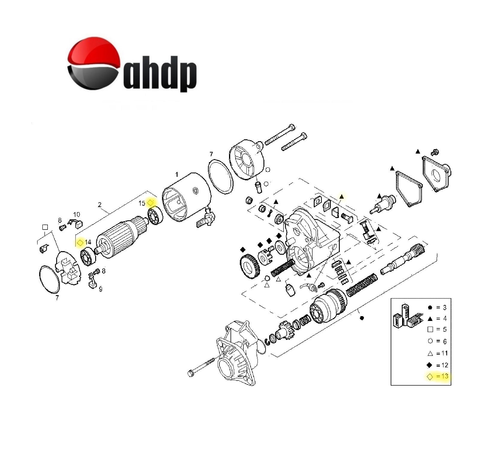 BEARINGS KIT STARTER IVECO - IV0242546503
