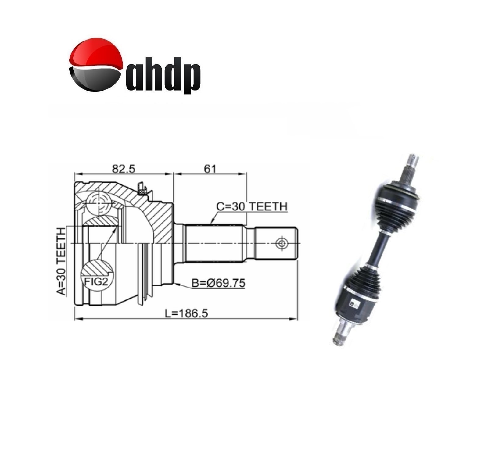 SHAFT ASSY FRONT DRIVE RH & LH TOYOTA AFT - T034343060082