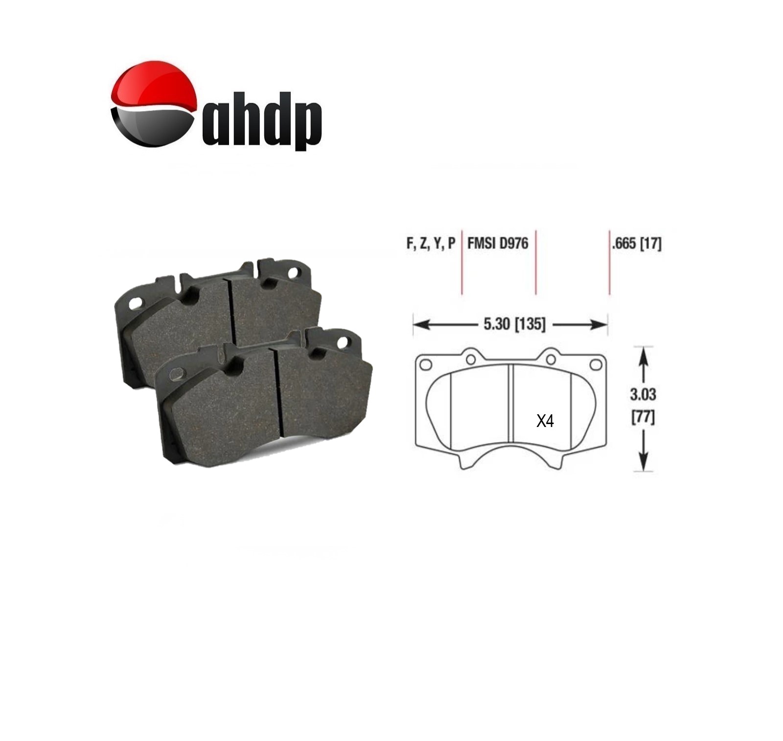 BRAKE PAD KIT DISC FRONT TOYOTA AFT - T040446535290
